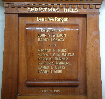 Christmas Hills Memorial Board